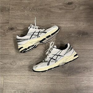 Asics White and Black Athletic Shoes